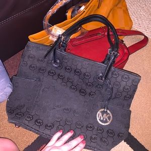 black MK tote